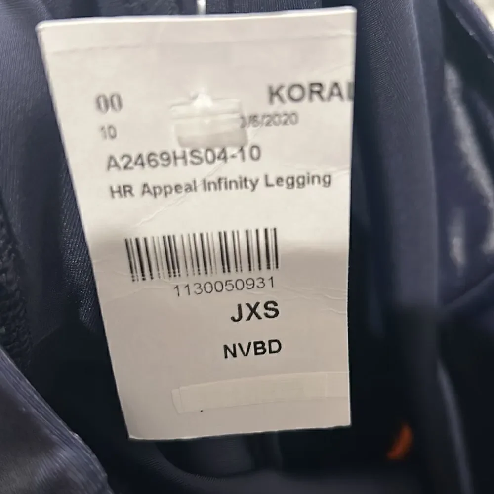 NWT Koral Navy/Black/gold Appeal Infinity Leggings, Size XS - Picture 8 of 9